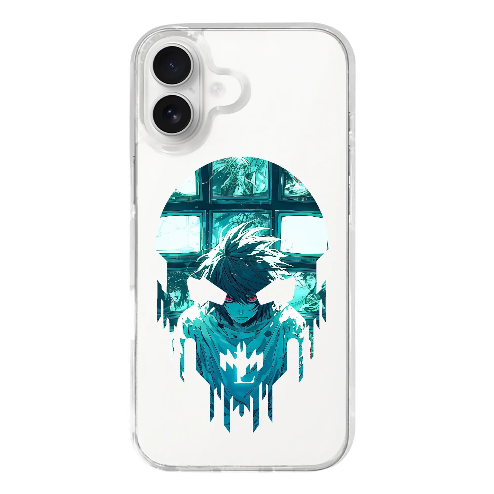 デスノート グッズ,L - iPhone 17シリーズ 透明スマホケース – 薄型・耐衝撃・精密フィット保護カバー